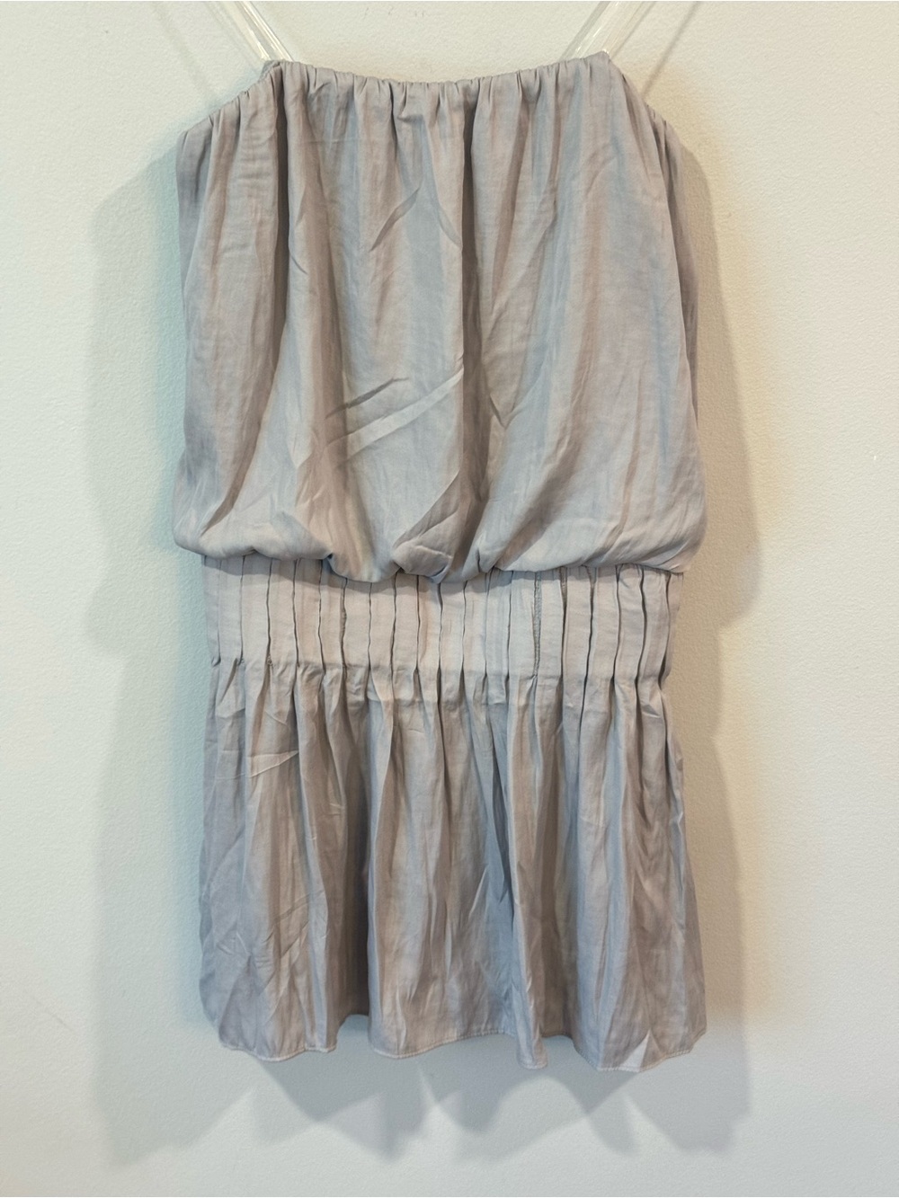 New DO+BE Silver Drop Waist Mini Dress Sz M